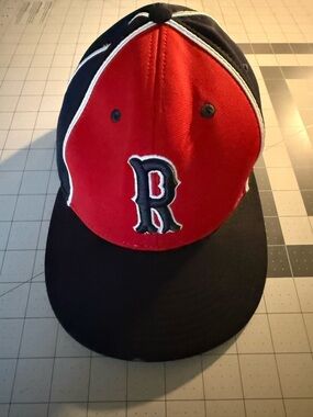 Red and Black Baseball Cap with 'R' Logo